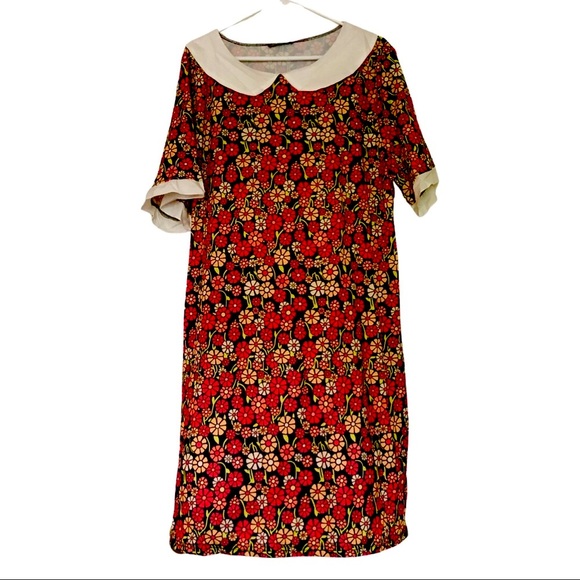 SHEIN Dresses & Skirts - Peter Pan Collar Daisy Bodycon Dress Sz 3x